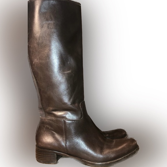 SOLD Banana Republic brown leather knee high riding boots ladies 7.5 - Picture 3 of 10